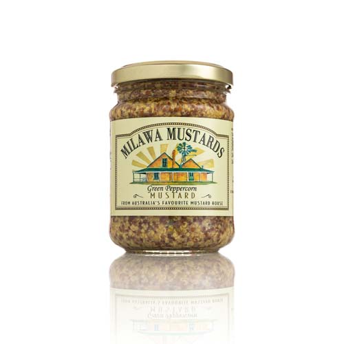 Milawa Mustards Green Peppercorn 240g Jar